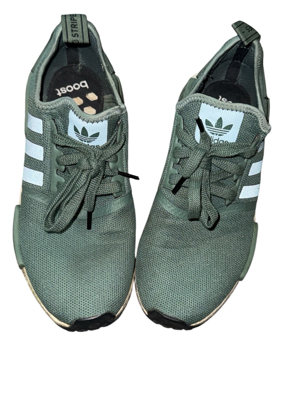 Adidas NMD R1 Trace Olive green white boost size 8 mens